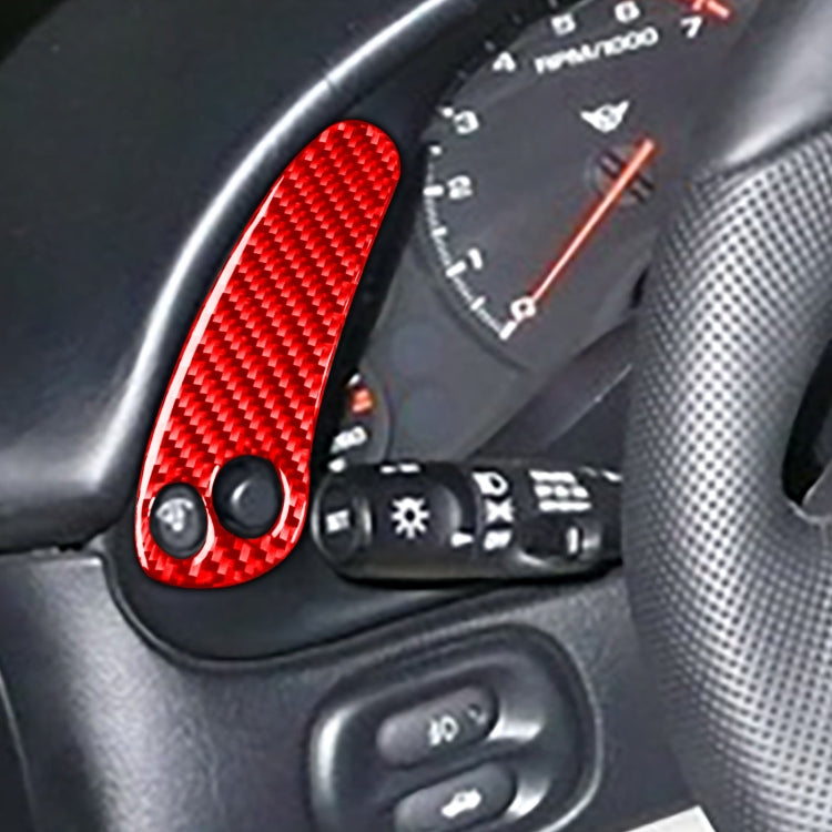 2 in 1 Car Carbon Fiber Sides Speedometer Sticker for Chevrolet Corvette C5 1998-2004, Left Drive(Red)
