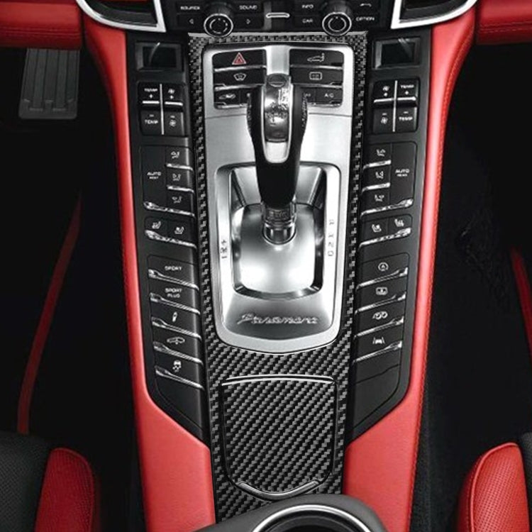 Car Carbon Fiber Central Control Multimedia Panel Decorative Sticker for Porsche Panamera 2010-2016 Left Drive