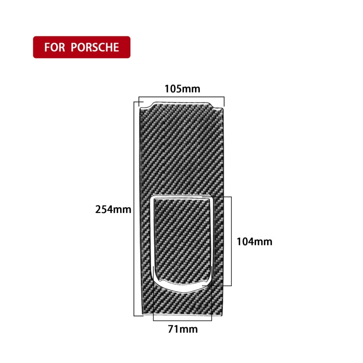 Car Carbon Fiber Rear Seat Multimedia Panel Decorative Sticker for Porsche Panamera 2010-2016, Left and Right Drive