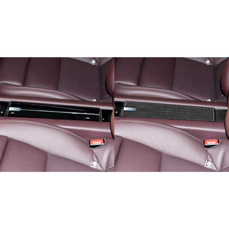 Car Carbon Fiber Rear Armrest Box Panel Decorative Sticker for Porsche Panamera 2010-2016, Left and Right Drive