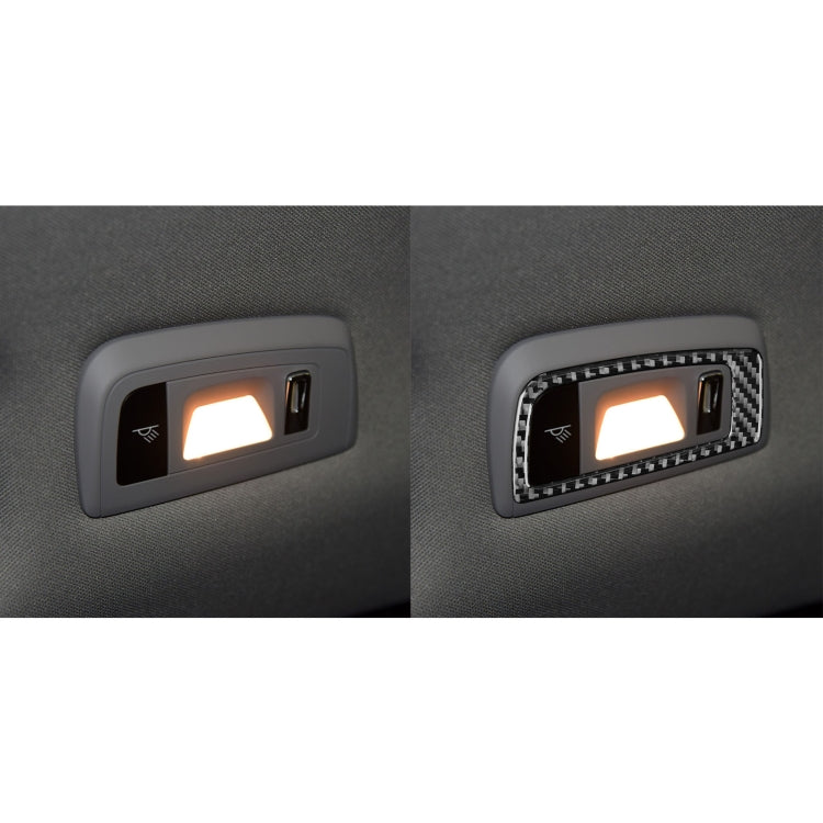 Car Carbon Fiber Rear Reading Light Decorative Sticker for Porsche Panamera 2010-2016, Left and Right Drive