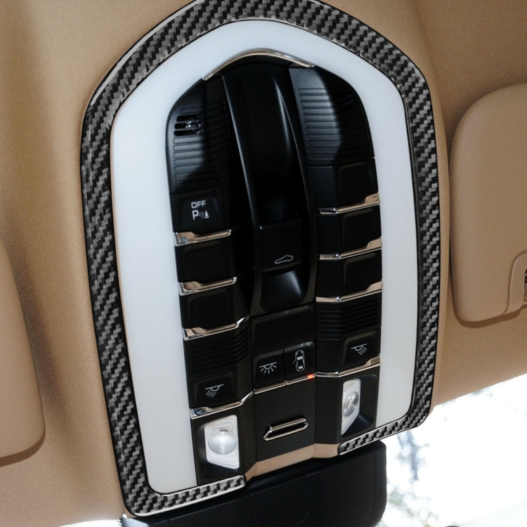 Car Carbon Fiber Front Reading Light Decorative Sticker for Porsche Panamera 2010-2016, Left and Right Drive