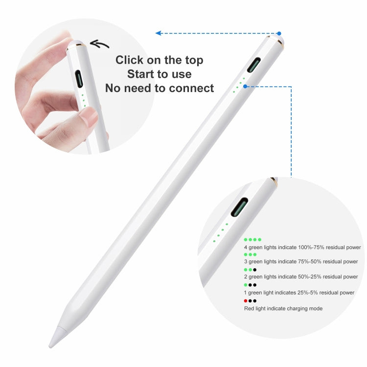 JOYROOM JR-X9 Active Magnetic Stylus Pen with Replacement Tip(White)