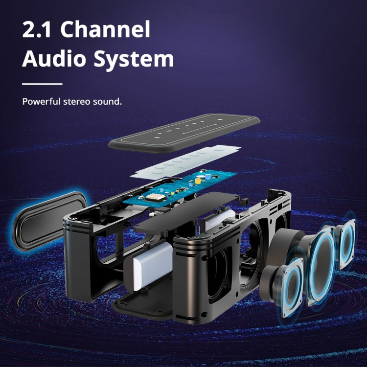 Tronsmart Mega Pro NFC IPX5 Voice Assistant Enhanced Bass Column 60W Portable Bluetooth Speaker(Black)