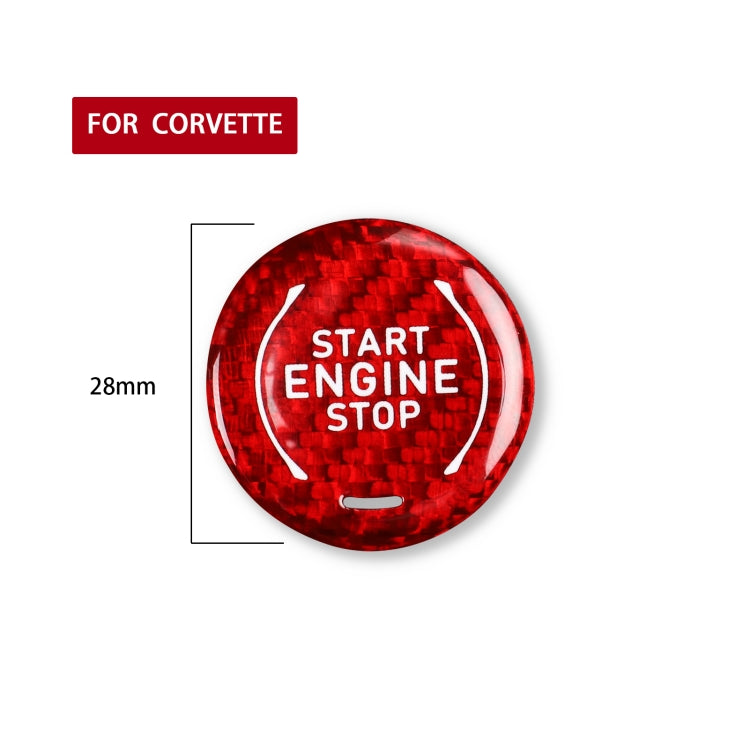 Car Carbon Fiber Engine Start Stop Ignition Button for Chevrolet Corvette C8 2020-2021