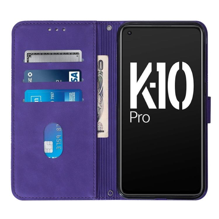 For OPPO K10 Pro 5G Crossbody 3D Embossed Flip Leather Phone Case