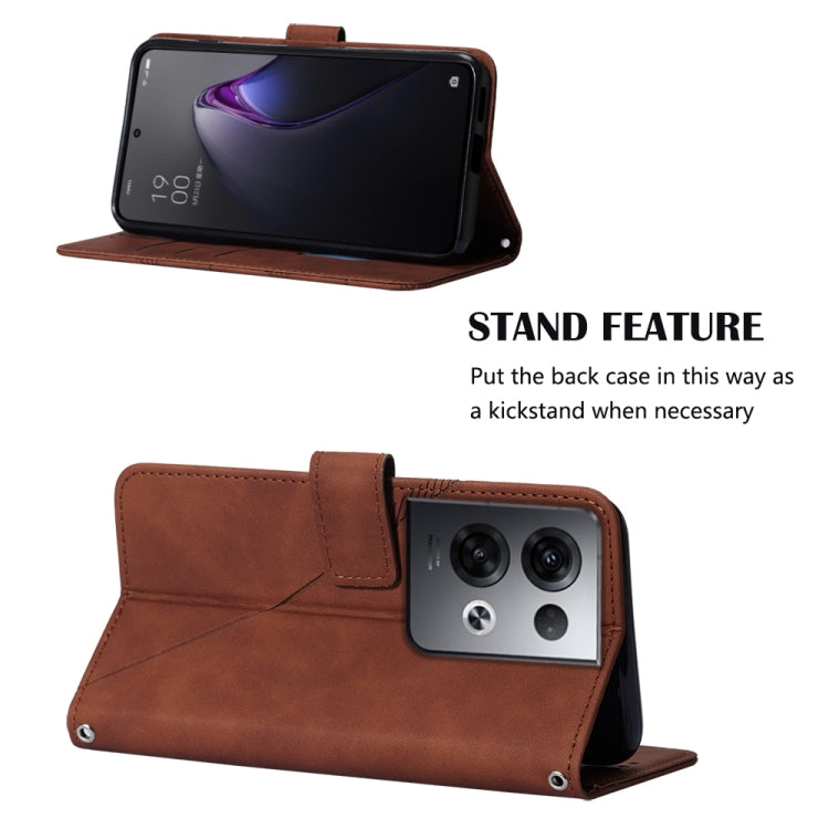 For OPPO Reno8 Pro+ Crossbody 3D Embossed Flip Leather Phone Case