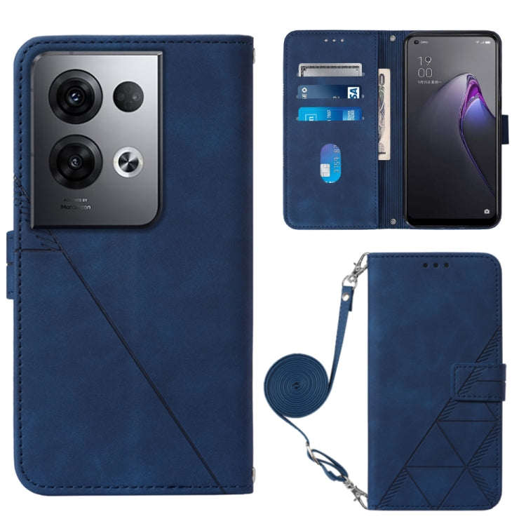 For OPPO Reno8 Pro+ Crossbody 3D Embossed Flip Leather Phone Case