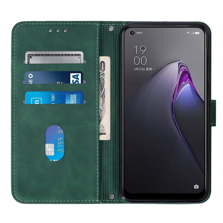 For OPPO Reno8 Pro+ Crossbody 3D Embossed Flip Leather Phone Case
