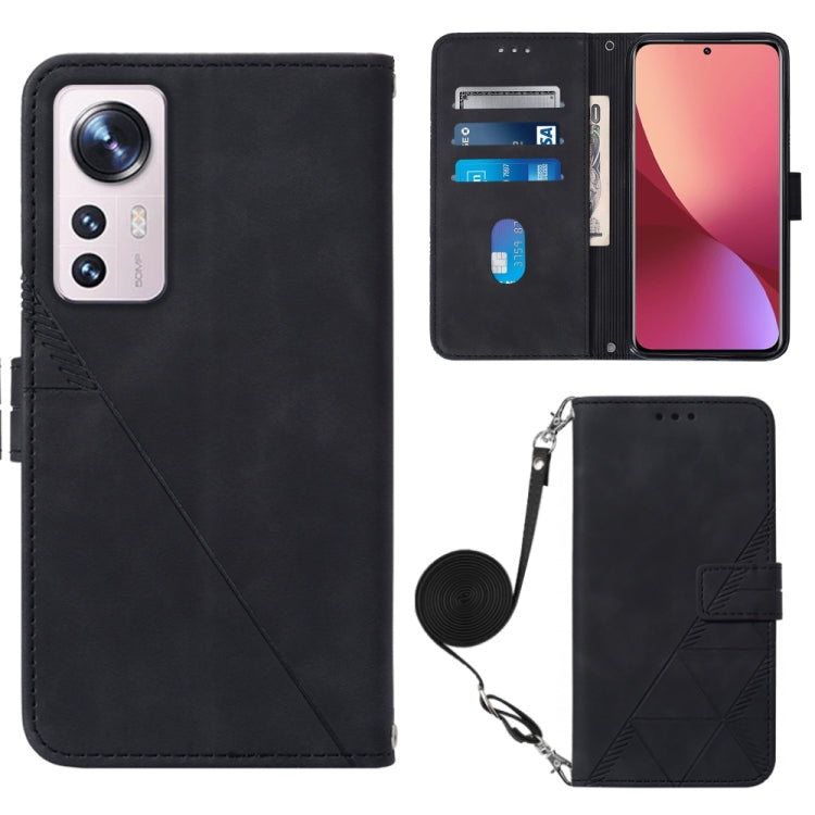 For Xiaomi 12 Lite Crossbody 3D Embossed Flip Leather Phone Case