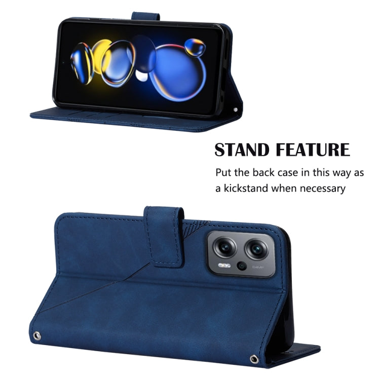 For Xiaomi Redmi Note 11T Pro Crossbody 3D Embossed Flip Leather Phone Case