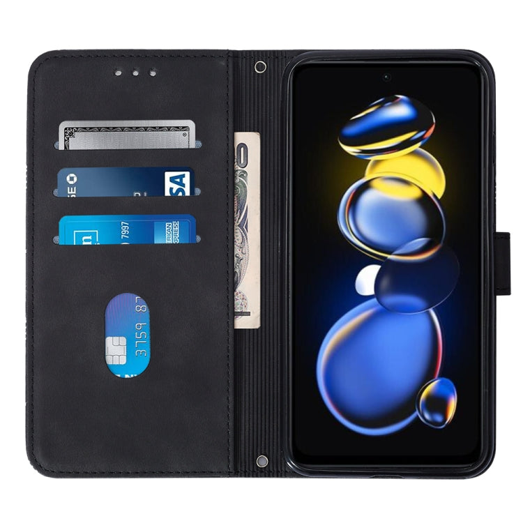 For Xiaomi Redmi Note 11T Pro Crossbody 3D Embossed Flip Leather Phone Case