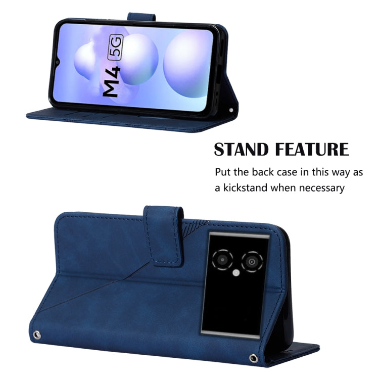 For Xiaomi Poco M4 5G Crossbody 3D Embossed Flip Leather Phone Case