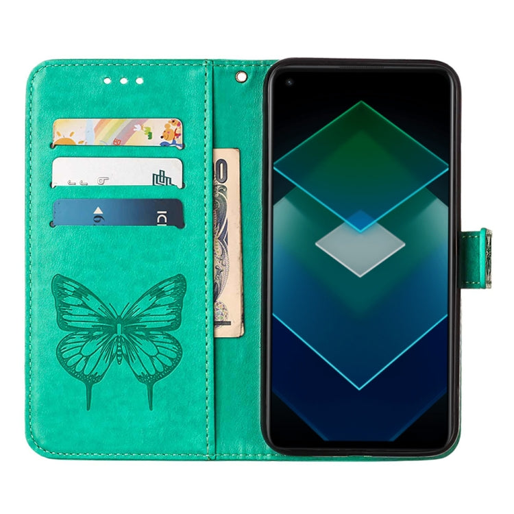 For OPPO K10 Pro 5G Embossed Butterfly Flip Leather Phone Case
