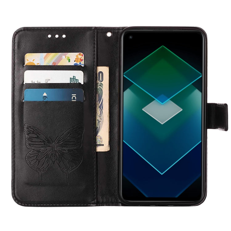 For OPPO K10 Pro 5G Embossed Butterfly Flip Leather Phone Case