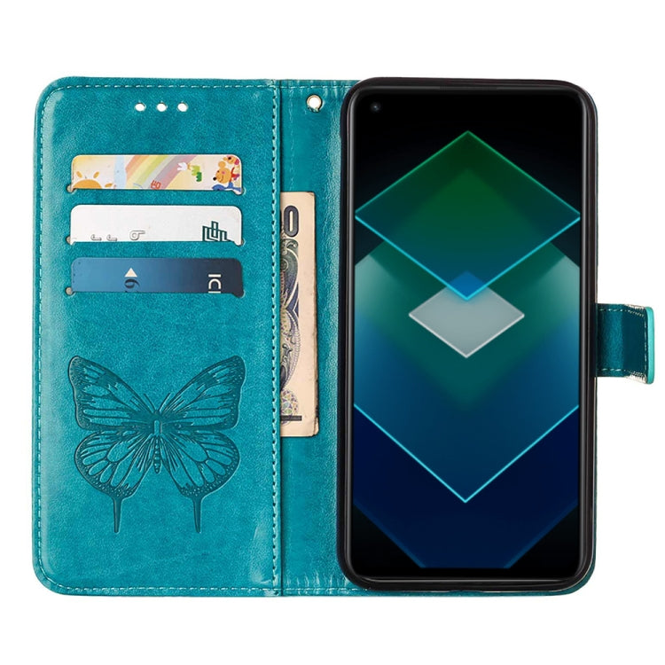 For OPPO K10 Pro 5G Embossed Butterfly Flip Leather Phone Case