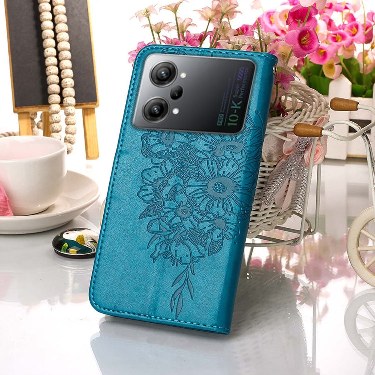For OPPO K10 Pro 5G Embossed Butterfly Flip Leather Phone Case