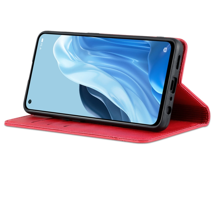 For OPPO Reno8 Lite AZNS Magnetic Calf Texture Flip Leather Phone Case