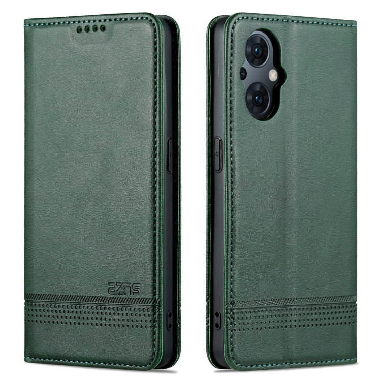 For OPPO Reno8 Lite AZNS Magnetic Calf Texture Flip Leather Phone Case