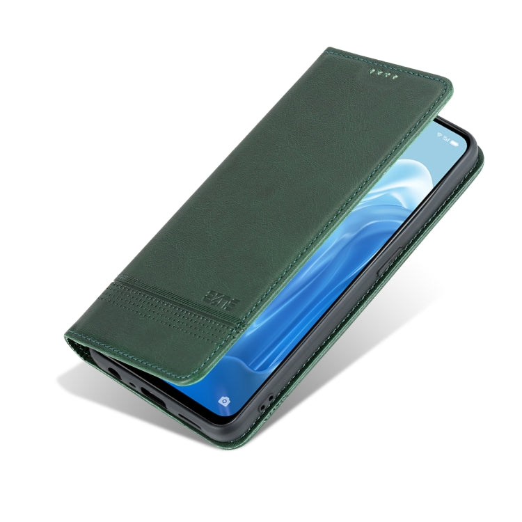 For OPPO Reno8 Lite AZNS Magnetic Calf Texture Flip Leather Phone Case