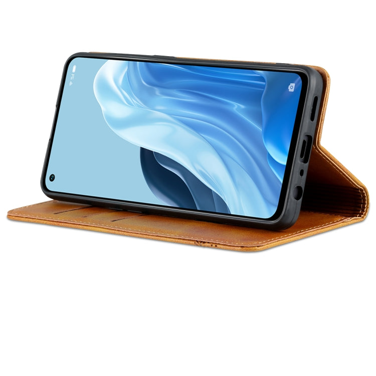 For OPPO Reno8 Lite AZNS Magnetic Calf Texture Flip Leather Phone Case