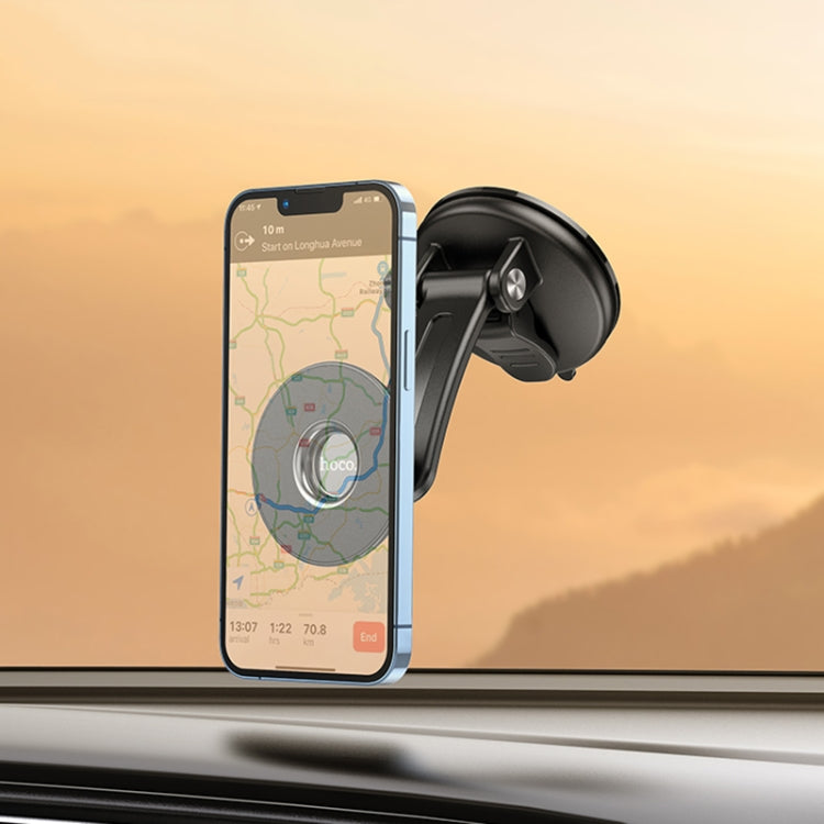 hoco CA113 Excelle Center Console Ring Magnetic Car Holder(Black)
