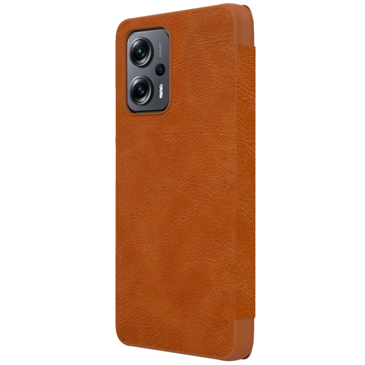 For Xiaomi Redmi Note 11T Pro/11T Pro+ 5G/Poco X4 GT 5G NILLKIN QIN Series Crazy Horse Texture Leather Phone Case