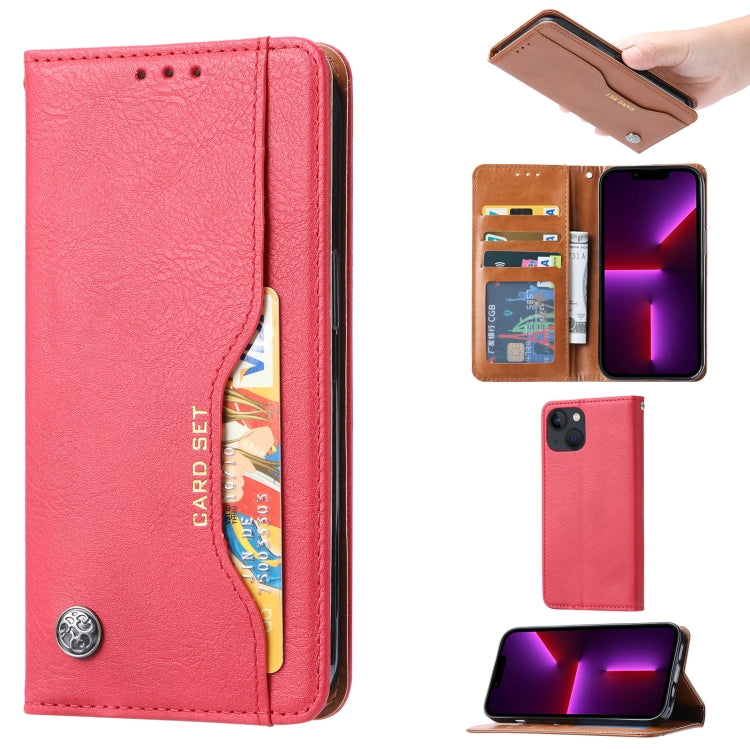 For iPhone 14 Knead Skin Texture Horizontal Flip Leather Case