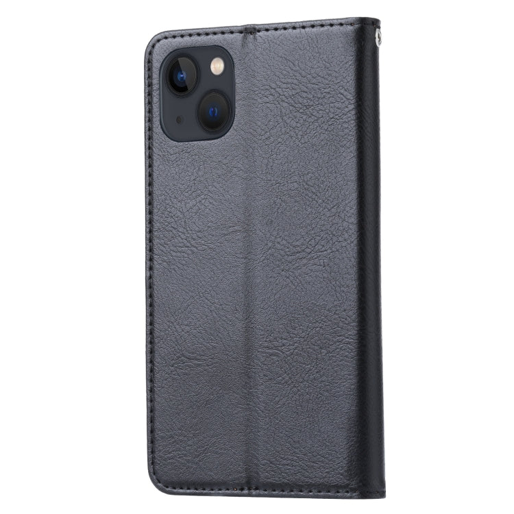 For iPhone 14 Plus Knead Skin Texture Horizontal Flip Leather Case