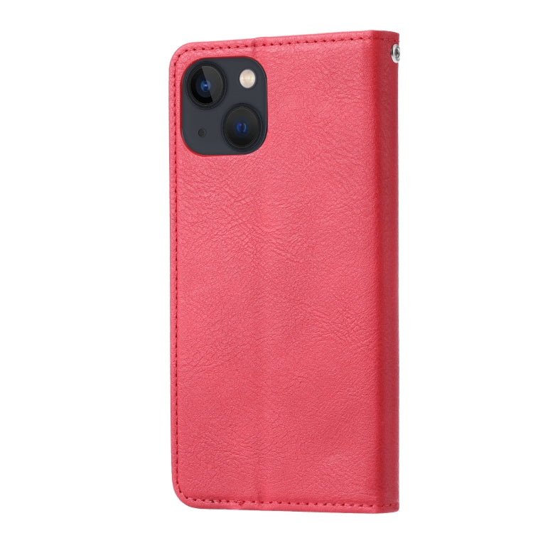 For iPhone 14 Plus Knead Skin Texture Horizontal Flip Leather Case