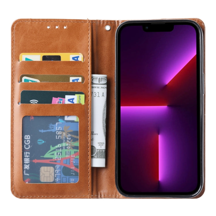 For iPhone 14 Pro Max Knead Skin Texture Horizontal Flip Leather Case