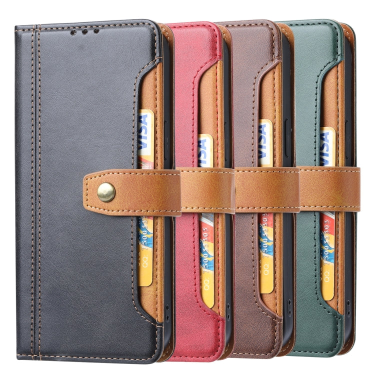 For iPhone 14 Calf Texture Double Fold Clasp Horizontal Flip Leather Case