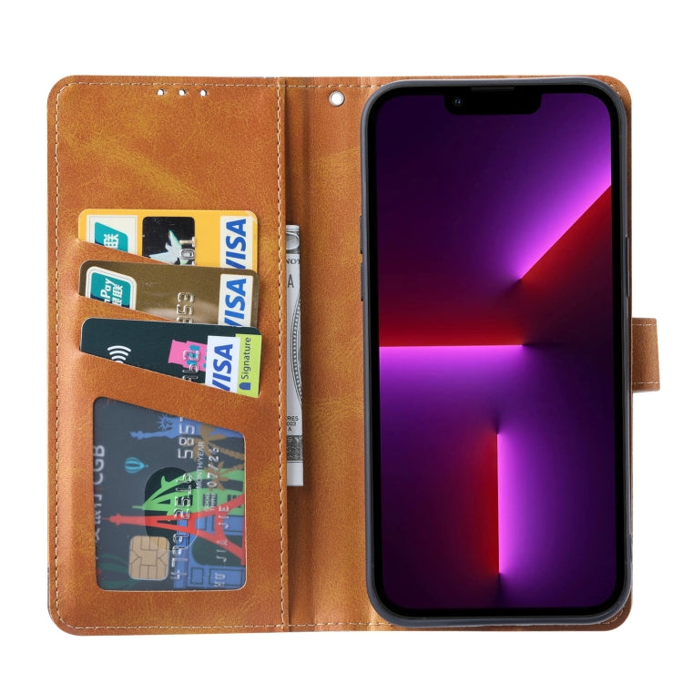 For iPhone 14 Pro Max Calf Texture Double Fold Clasp Horizontal Flip Leather Case