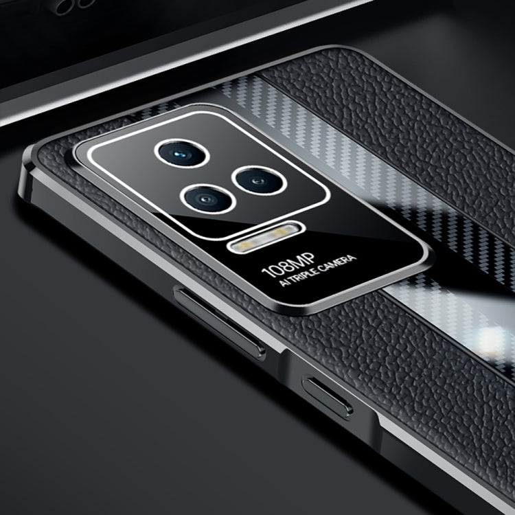 For OPPO Find X5/Find X5 Pro Racing Car Design Leather Electroplating Process Anti-fingerprint Protective Phone Case(Black)