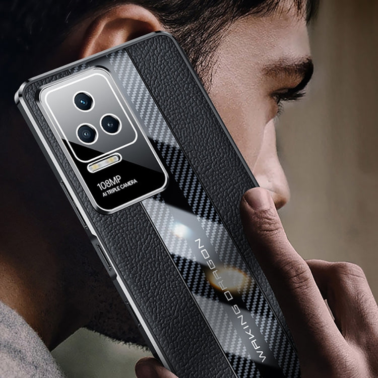 For OPPO Find X5/Find X5 Pro Racing Car Design Leather Electroplating Process Anti-fingerprint Protective Phone Case(Black)