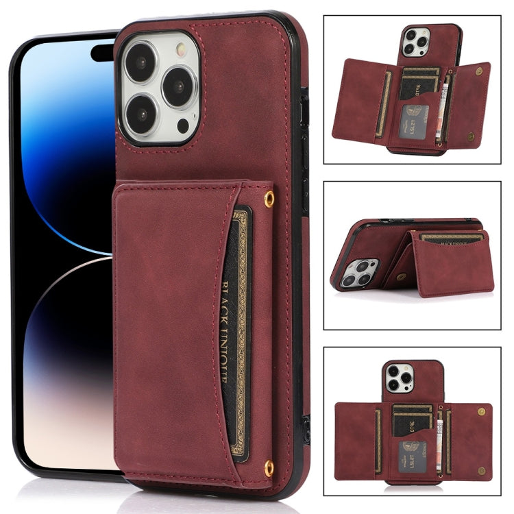 For iPhone 14 Pro Three-fold Leather Phone Case