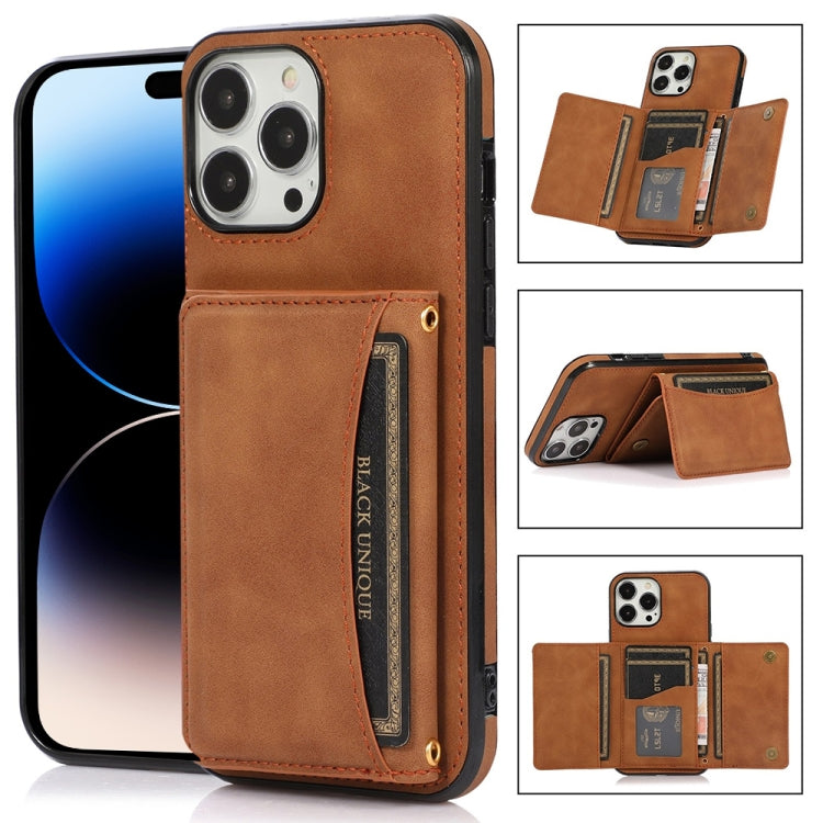 For iPhone 14 Pro Three-fold Leather Phone Case