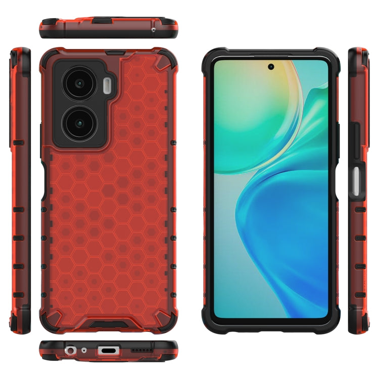 For vivo Y77 5G Shockproof Honeycomb PC + TPU Protective Phone Case