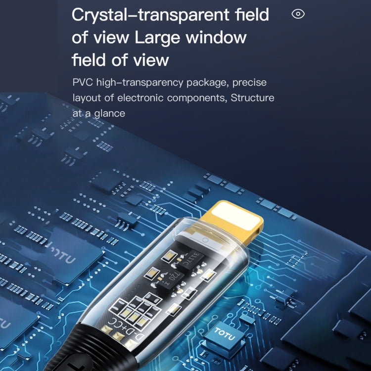 TOTU BPD-010 Exploer Series USB-C / Type-C to 8 Pin PD Fast Charging Data Cable,length:1.2m(Black)