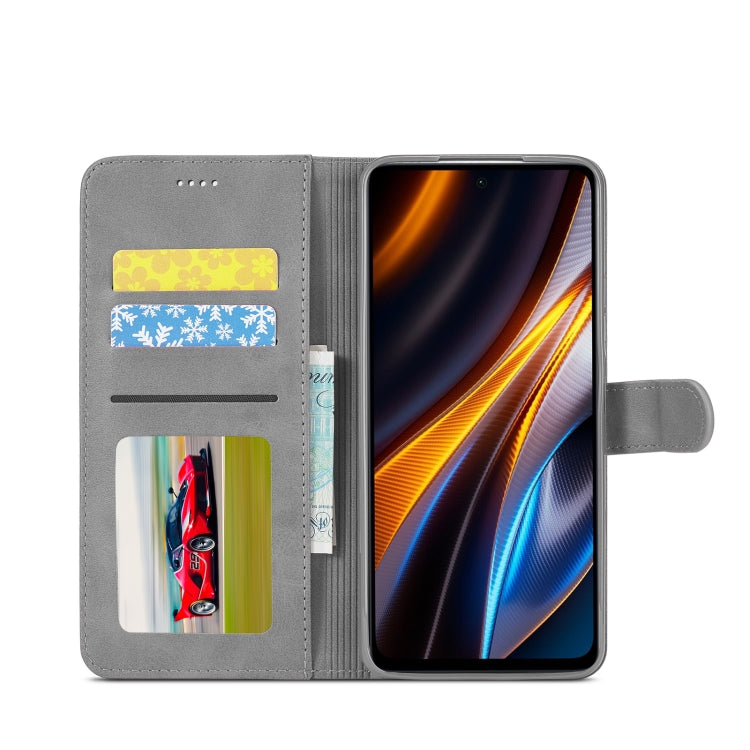 For Xiaomi Poco X4 GT 5G LC.IMEEKE Calf Texture Leather Phone Case