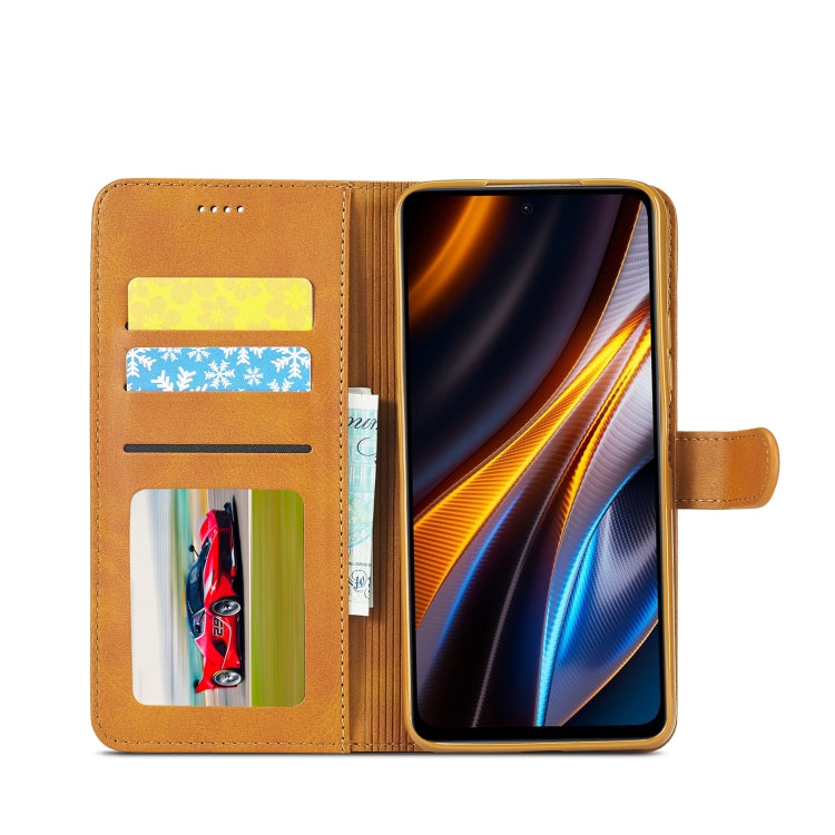 For Xiaomi Poco X4 GT 5G LC.IMEEKE Calf Texture Leather Phone Case