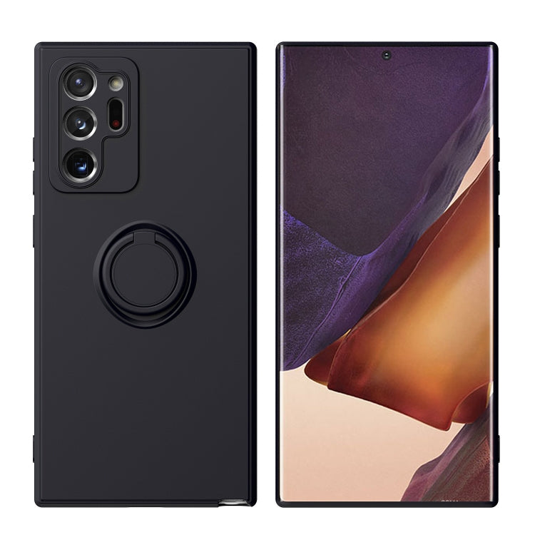 For Samsung Galaxy Note20 Ultra Ring Kickstand Silicone Phone Case