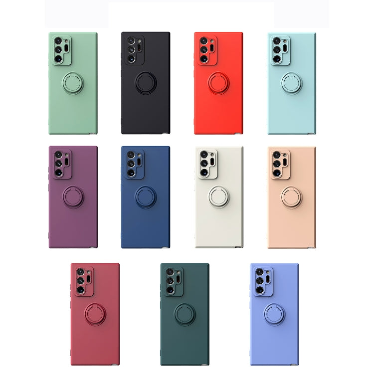 For Samsung Galaxy Note20 Ultra Ring Kickstand Silicone Phone Case