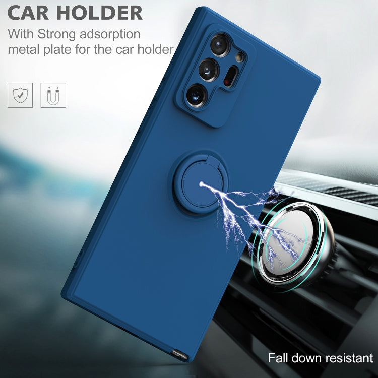 For Samsung Galaxy Note20 Ultra Ring Kickstand Silicone Phone Case