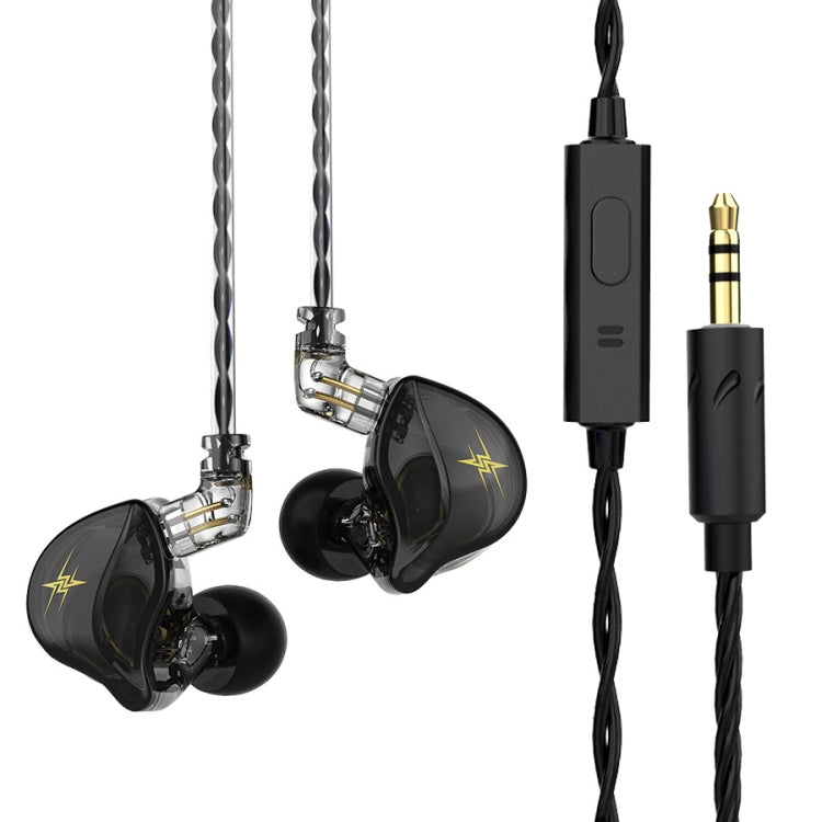 QKZ ZXT Sports In-ear Wired Control Plug HIFI Stereo Stage Monitor Earphone, Style:with Mic
