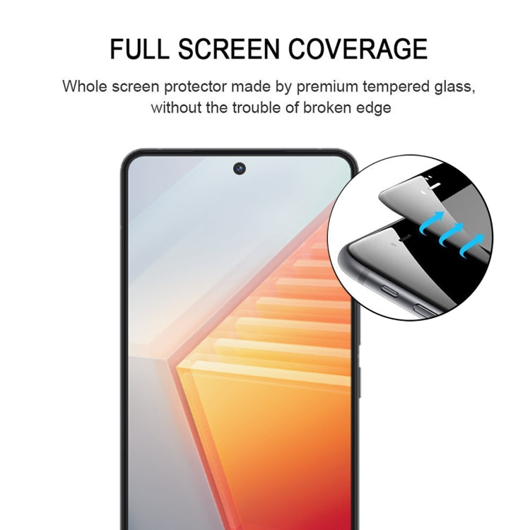 25 PCS Full Glue Full Screen Tempered Glass Film For vivo iQOO 10