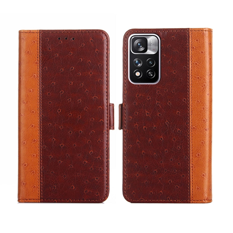 For Xiaomi Redmi Note 11 Pro 5G / Note 11 Pro+ 5G Ostrich Texture Flip Leather Phone Case