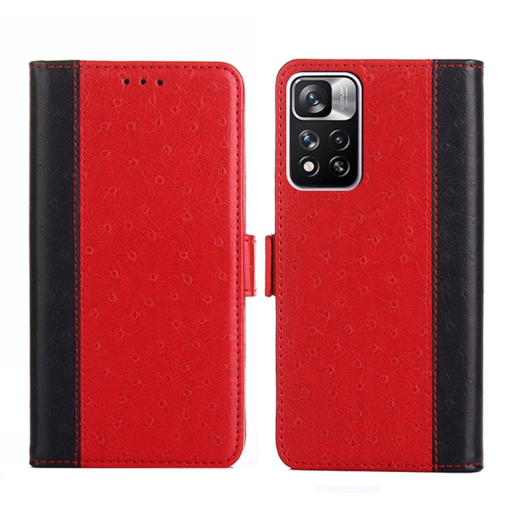 For Xiaomi Redmi Note 11 Pro 5G / Note 11 Pro+ 5G Ostrich Texture Flip Leather Phone Case