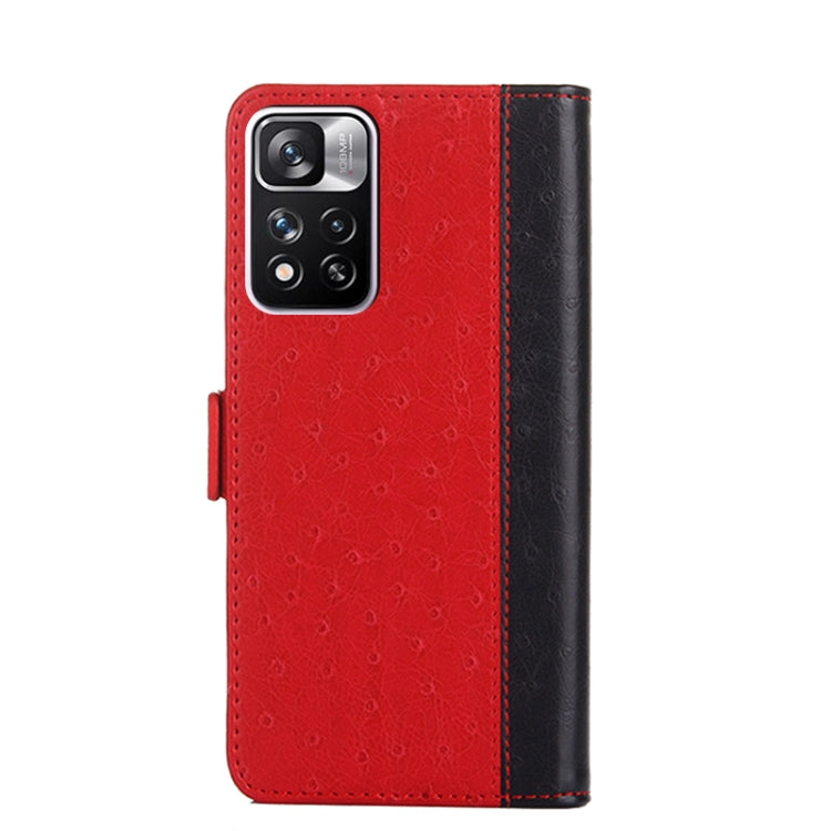 For Xiaomi Redmi Note 11 Pro 5G / Note 11 Pro+ 5G Ostrich Texture Flip Leather Phone Case