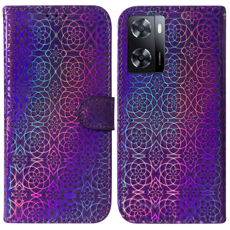 For OPPO A57 2022 4G/A57 2022 5G/Realme Q5i/Realme V23 5G/Realme Narzo 50 5G/A77 5G Colorful Magnetic Buckle Leather Phone Case